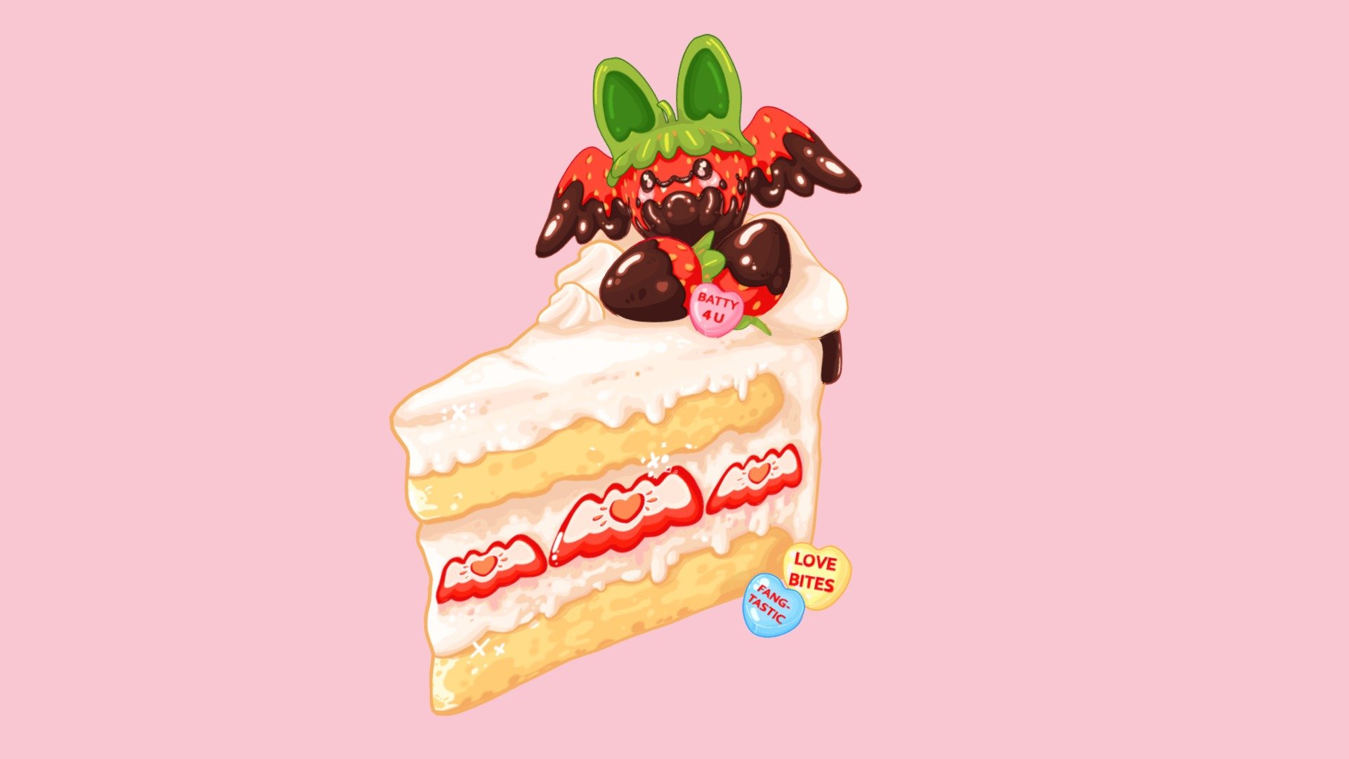❤️Happy Valentines Day❤️

🍓Vampire Valentine🍓 - A Strawberry cake topped with chocolate covered strawberries, frosting, and conversation hearts.

Made in Blender with Handpainted textures.

Check out my Instagram nicole_davisart, or Twitter NDavisart to see how the model looks in Blender 3d model