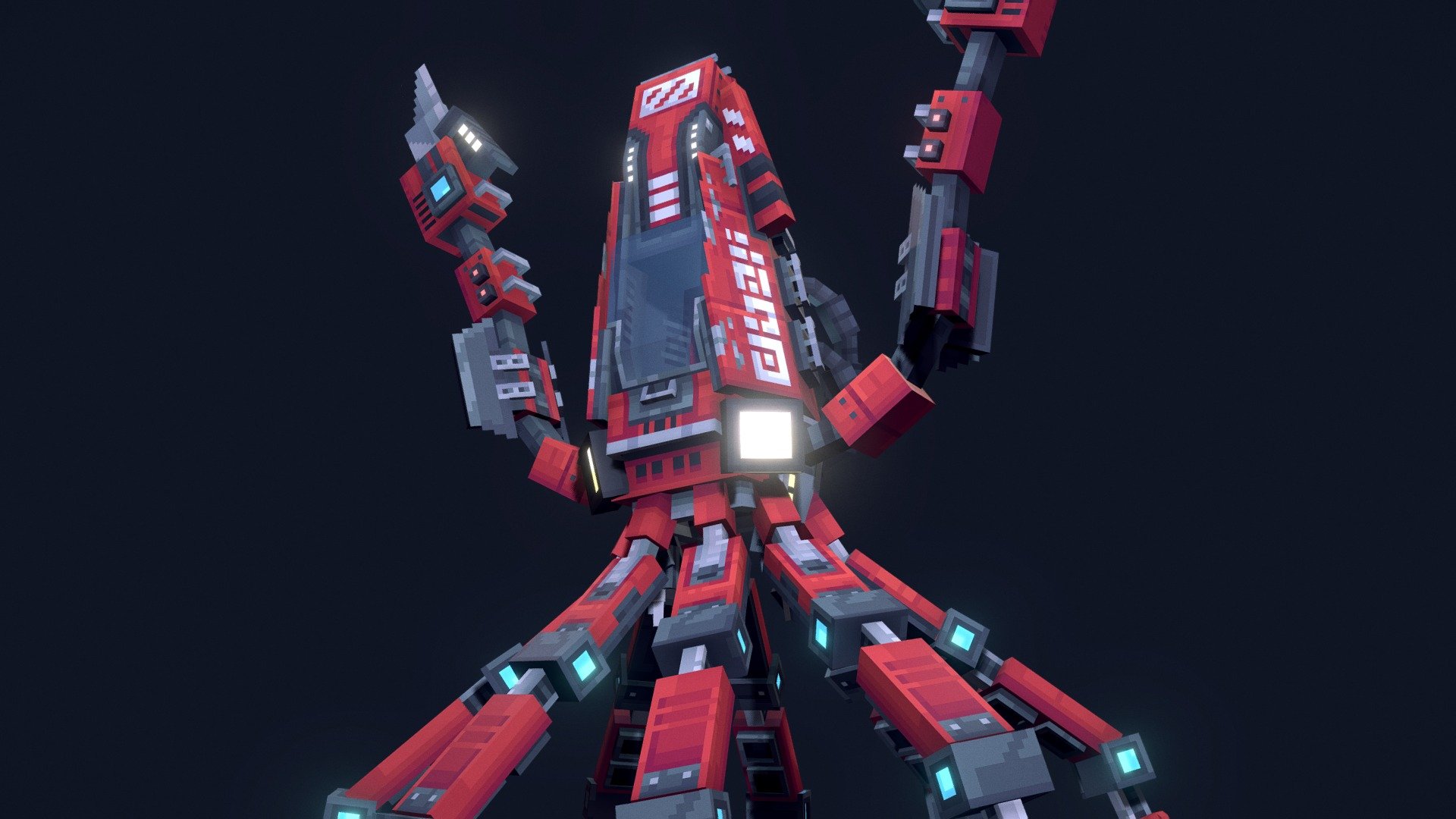 Robot squid built from deep sea metal scraps. Creates a light beam when moving.

Created with Blockbench - Robot Squid - 3D model by Wacky (@wackyblocks) 3d model