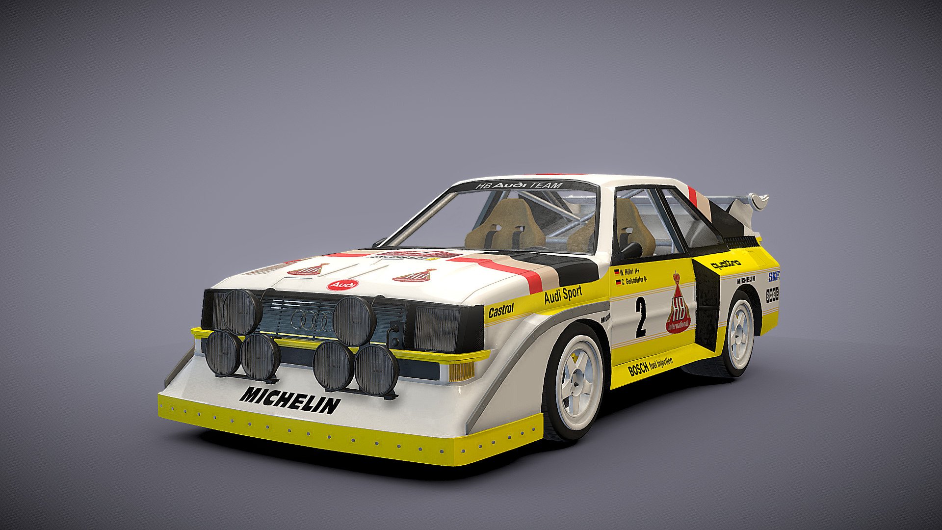 Audi Quattro S1 E2 - 3D model by OliwiaLew 3d model