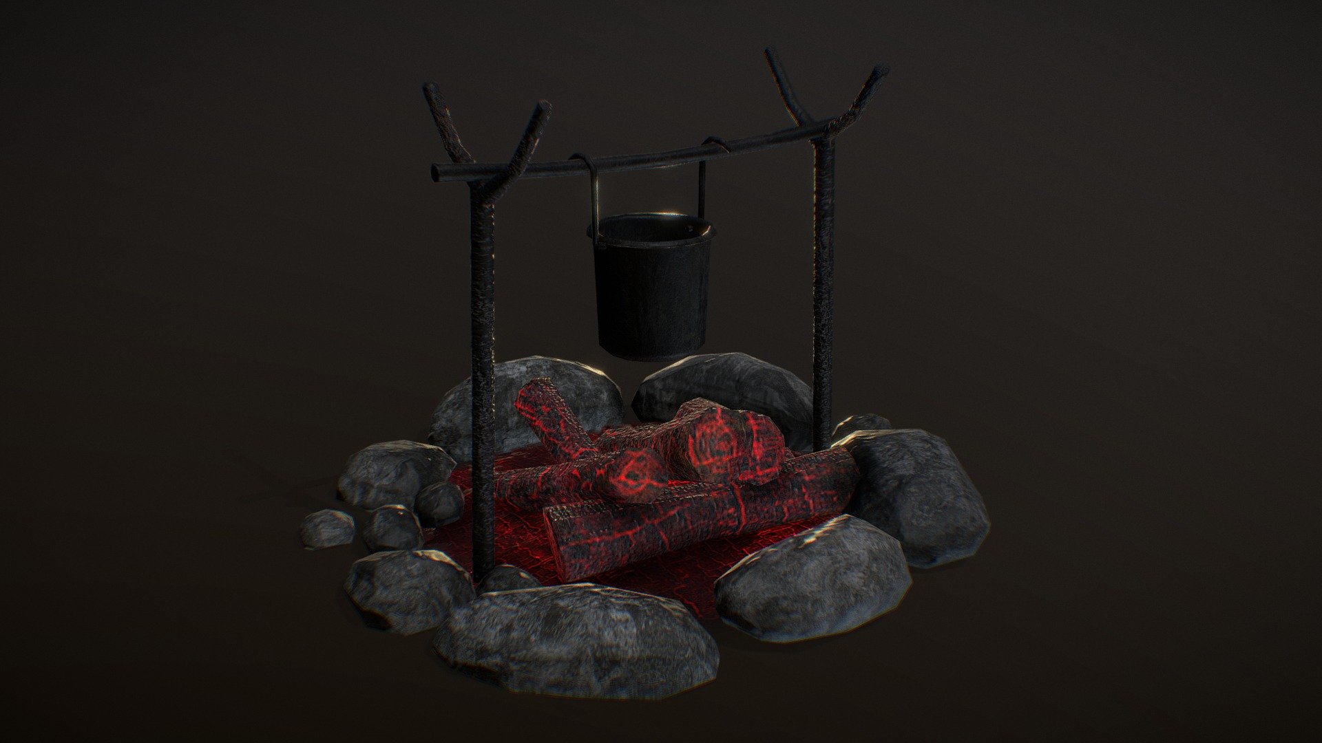 3D modeling video: https://youtu.be/AfyaBmwpHD8

 - Bonfire and pot - Download Free 3D model by IDALGAME 3d model