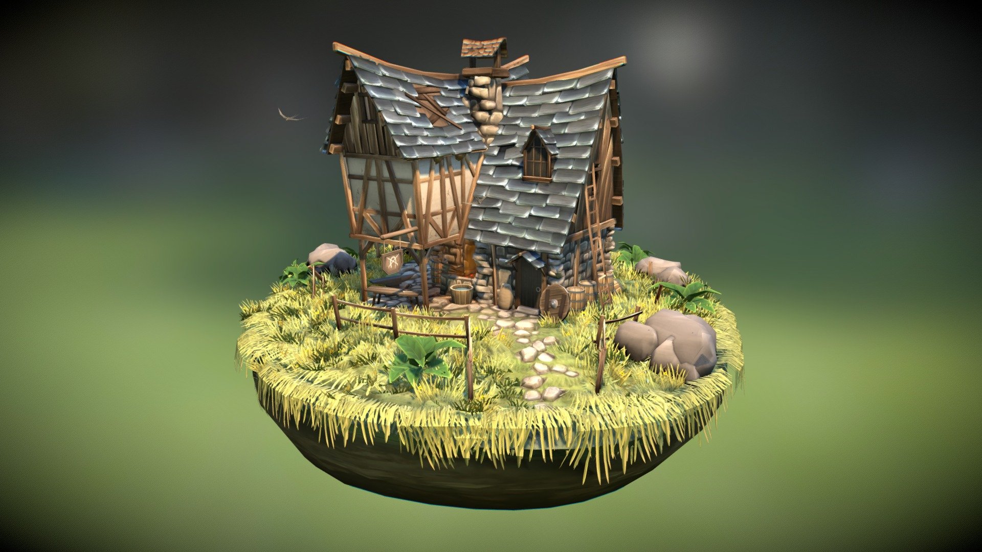 Game Graphics exam - Blacksmith - 3D model by Bram Nicaise (@fenyr) 3d model