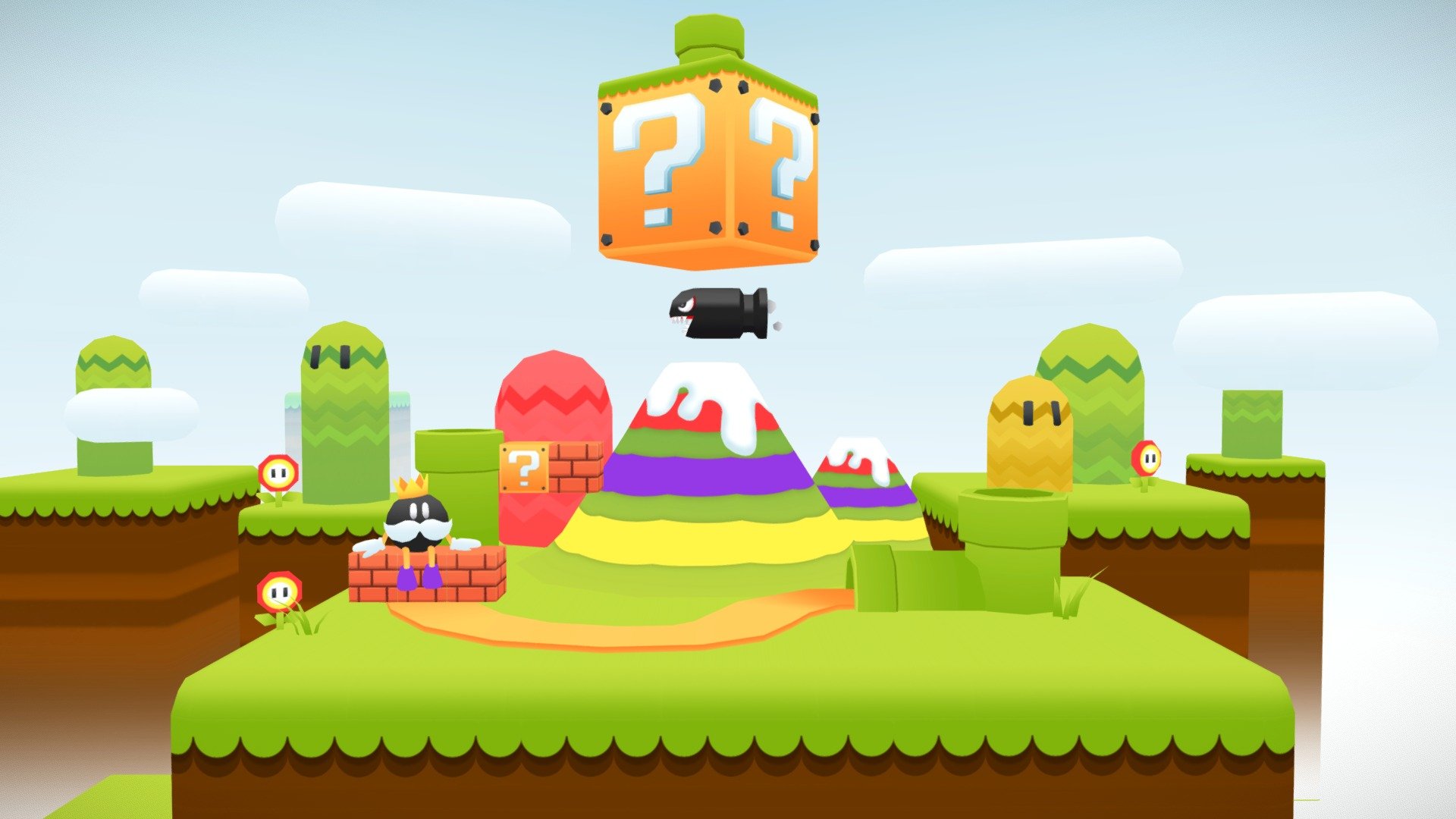 Mario world 
done on blender for ZEPELLIN company
for VR AR Project 3d model