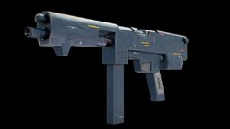 MMP-80 Zaku Machine Gun machine, zaku, hoi, lowpoly, gundam