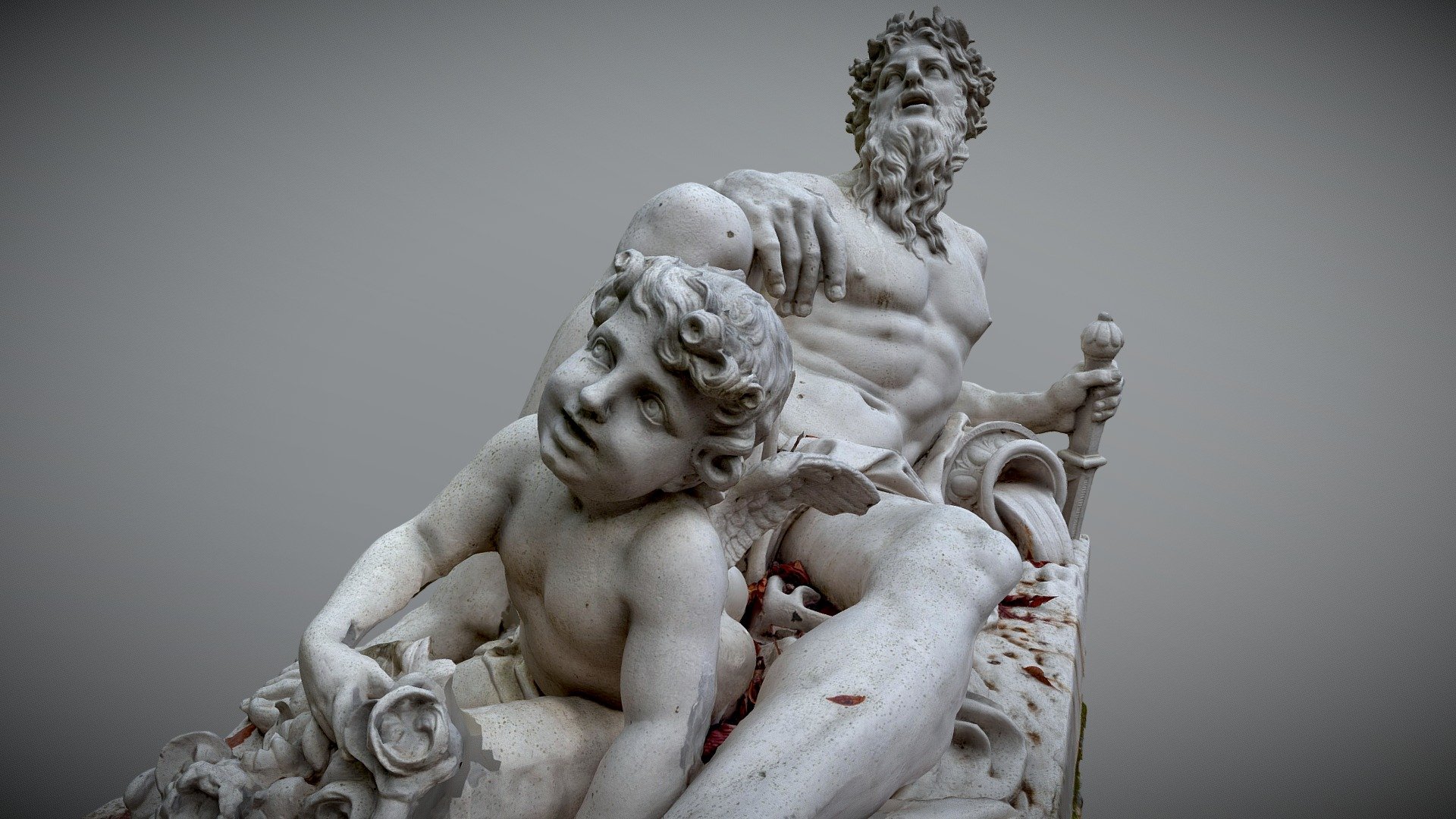 Made in the middle of the 19th century by the Ducel foundry. It's a copy of a statue that can be found in front of the famous Palace of Versailles.

This is the allegory of the rhône river, after my model of the saône allegory.

« Icy nos deux fleuves se baisent, commençant leurs vieilles amours »  as the engraver Israel Silvestre writes in the caption of an engraving depicting the confluence (then at Ainay) around 1650.

Located on an exceptional site designed by the meeting of the Rhône and the Saône rivers, Lyon (France) has often used as an emblem the representation of the meeting - or the carnal union - of the two rivers that surround it.




16k textures (albedo + normal)

simplified a little

check my large collection of statues scans and suscribe for regular free content - Allégorie - Le Rhône - Buy Royalty Free 3D model by 3Dystopia (@Dystopia) 3d model