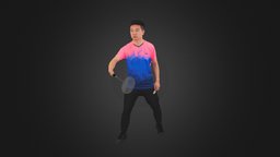 Badminton Service starting position scanning, motion, volumetric, badminton, sport