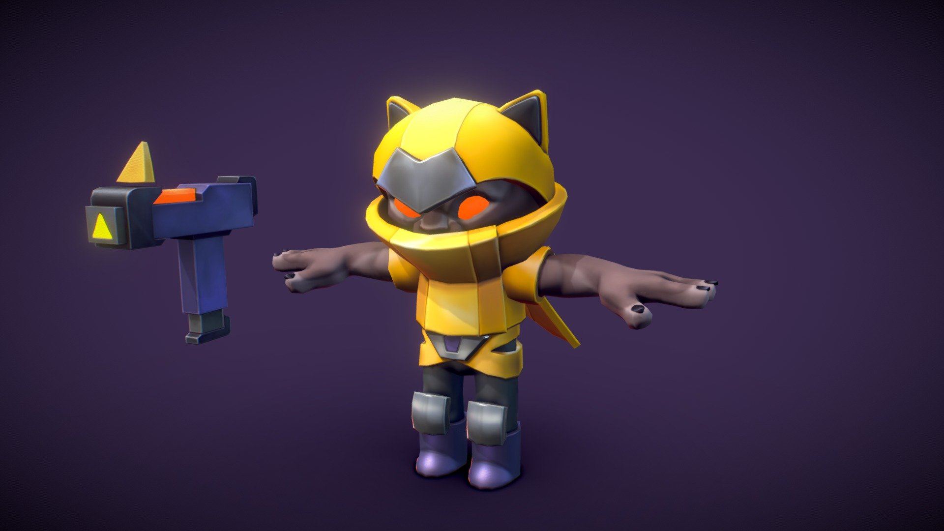 Character modeling and texturing for the mobile game Caterra 3d model