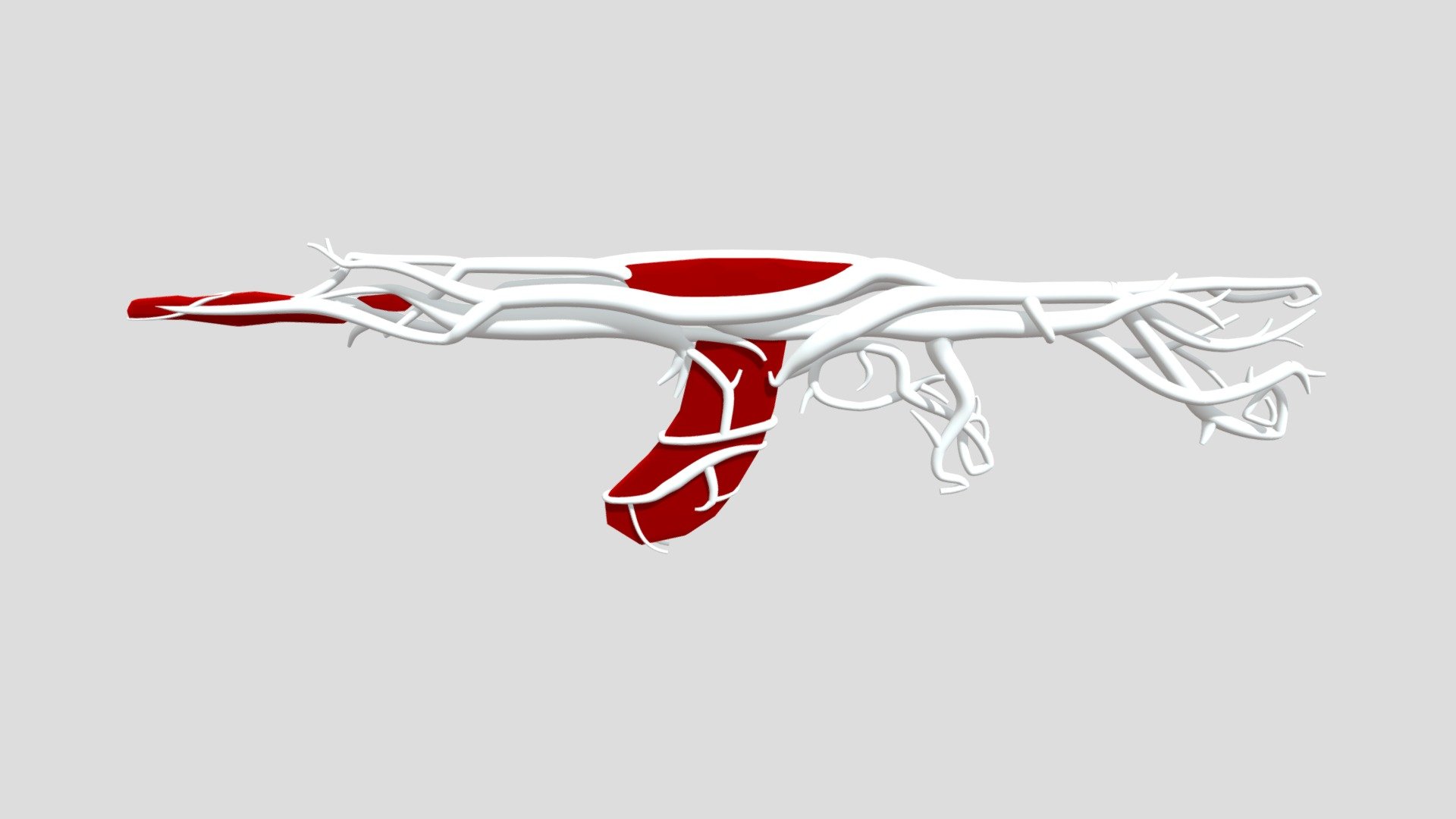 Gaia's Vengeance Vandal Skin from Valorant modeled in Blender 3d model