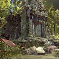 Cambodian Temple designer, cambodian, cgma, substance, maya, zbrush, environment, temple