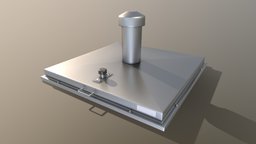 Metal Floor Hatch Low-Poly luke, floor, metal, hatch, stainless-steel, bledner3d, vis-all-3d, 3dhaupt, bodenluke-aus-metall, hatch-made-of-metal, stahlluke