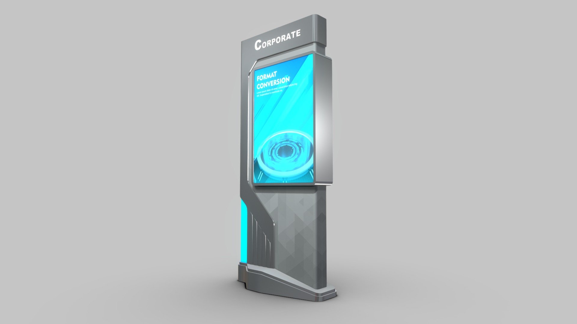 Lightbox Poster stand

model dimensions: 85x40x200cm





this model made using Autodesk 3Ds max 2018 / Vray 3.60.03 renderer




there are also save in Autodesk 3Ds max 2015 version / Default scanline renderer / without lighting and camera



format conversion:

1&gt; Fbx format





standart map texture (without lighting setup)




vray complete map texture (embed lighting texture map)



2&gt; Obj format





standart map texture (without lighting setup)




vray complete map texture (embed texture map)


 - TOTEM 01 - Buy Royalty Free 3D model by fasih.lisan 3d model