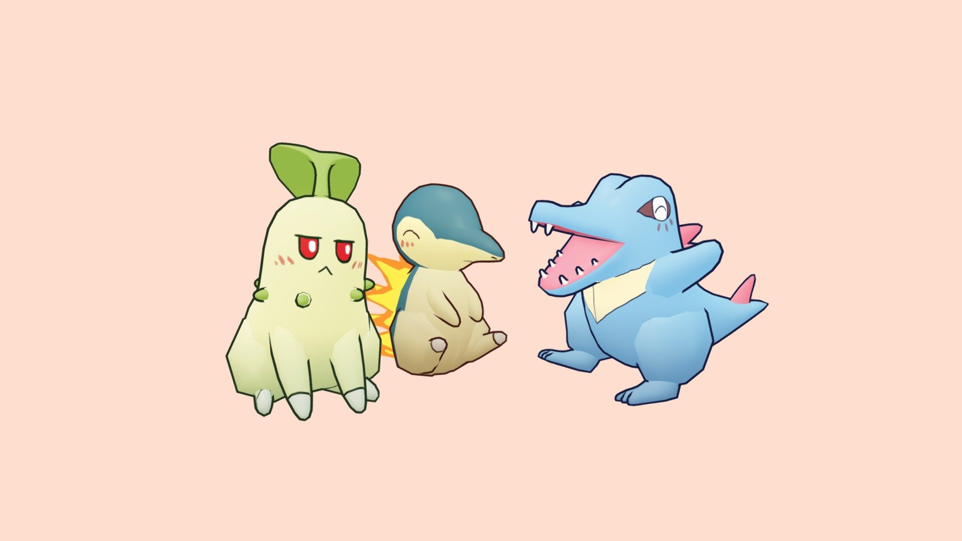 Part 2 of my Pokémon Starters Series!

Youtube Speedmodel: https://youtu.be/zV6bO_OyLvE - Johto Starters - 3D model by Ines Pereira (@inesp_3d) 3d model