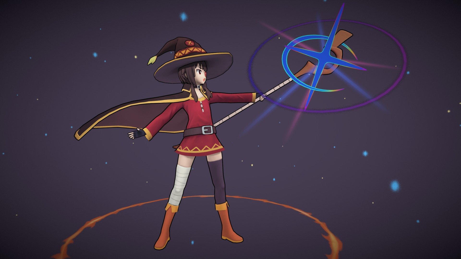 Megumin from Konosuba

More on Artstastion: https://www.artstation.com/artwork/XQn3L - Megumin - 3D model by ÁlvaroRuiz (@AlvaroRuiz) 3d model
