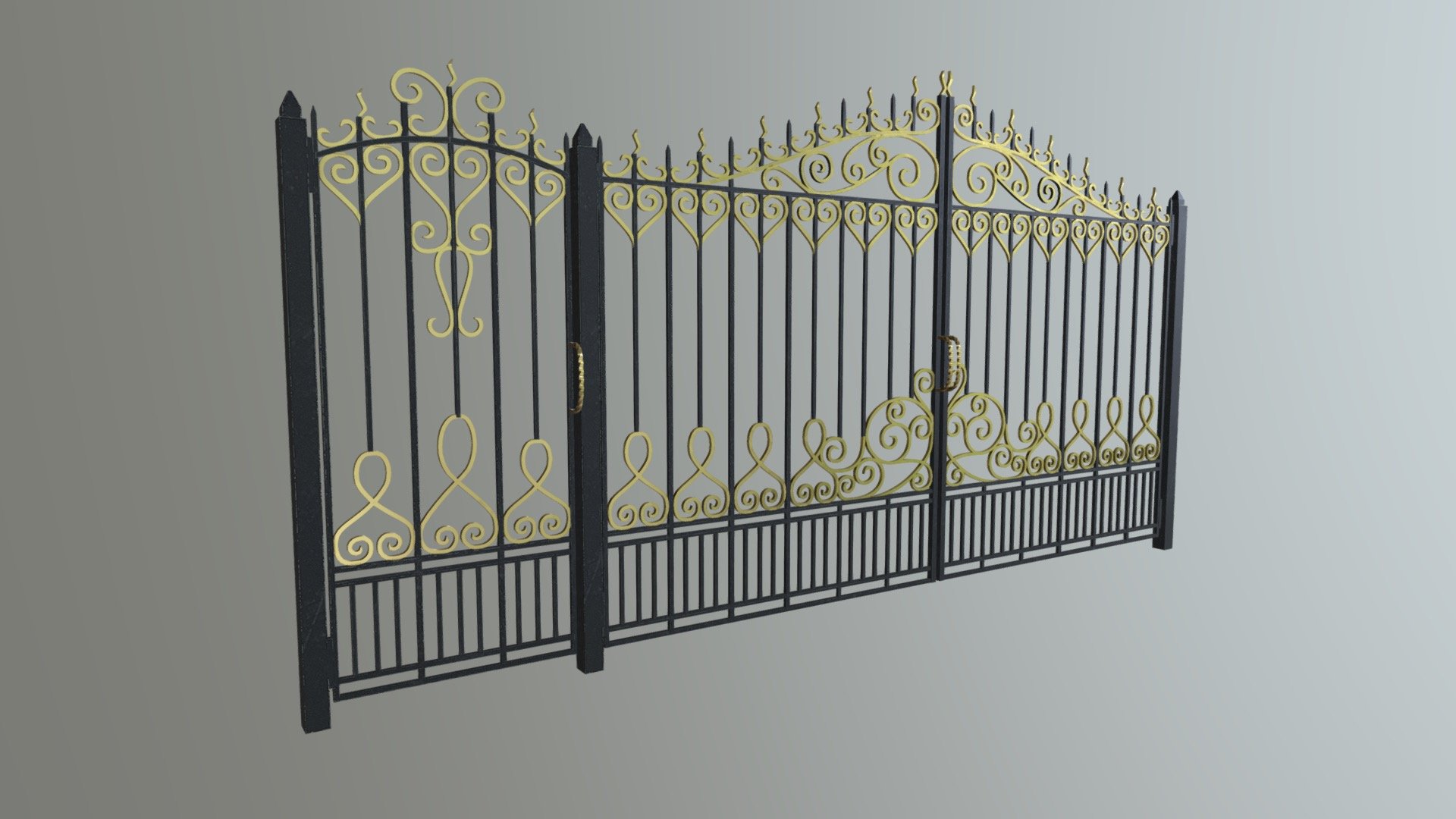 3d model gate - Iron gate - Download Free 3D model by Vladyslav Holhanov (@vladicom08) 3d model