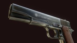 Star Model B (Wood) | “Pulp Fiction” collection fanart, pistol, realism, pbs, 3dvisualization, pulpfiction, middle-poly, 9x19mm, substancepainter, weapon, low-poly, 3d, photoshop, 3dsmax, pbr, 3dmodel, gun, gameready, 9para, starmodelb, noai