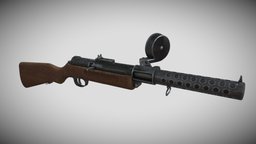 German MP-18 (ww1) trench, german, machine, ww1, pistole, mp18, machinepistole