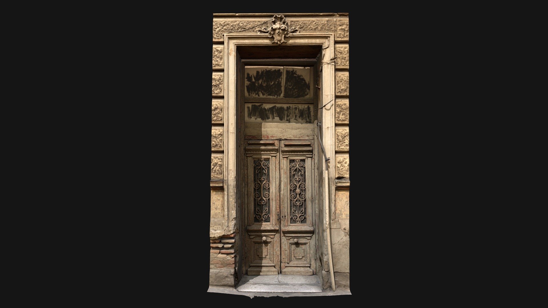 Processed with Agisoft Metashape, decimated to 100k polys - Old door on Chonkadze - 3D model by Nik (@nikska) 3d model