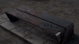 Bench bench, sitting, bank, outdoor, sit, unrealengine, substancepainter, blender