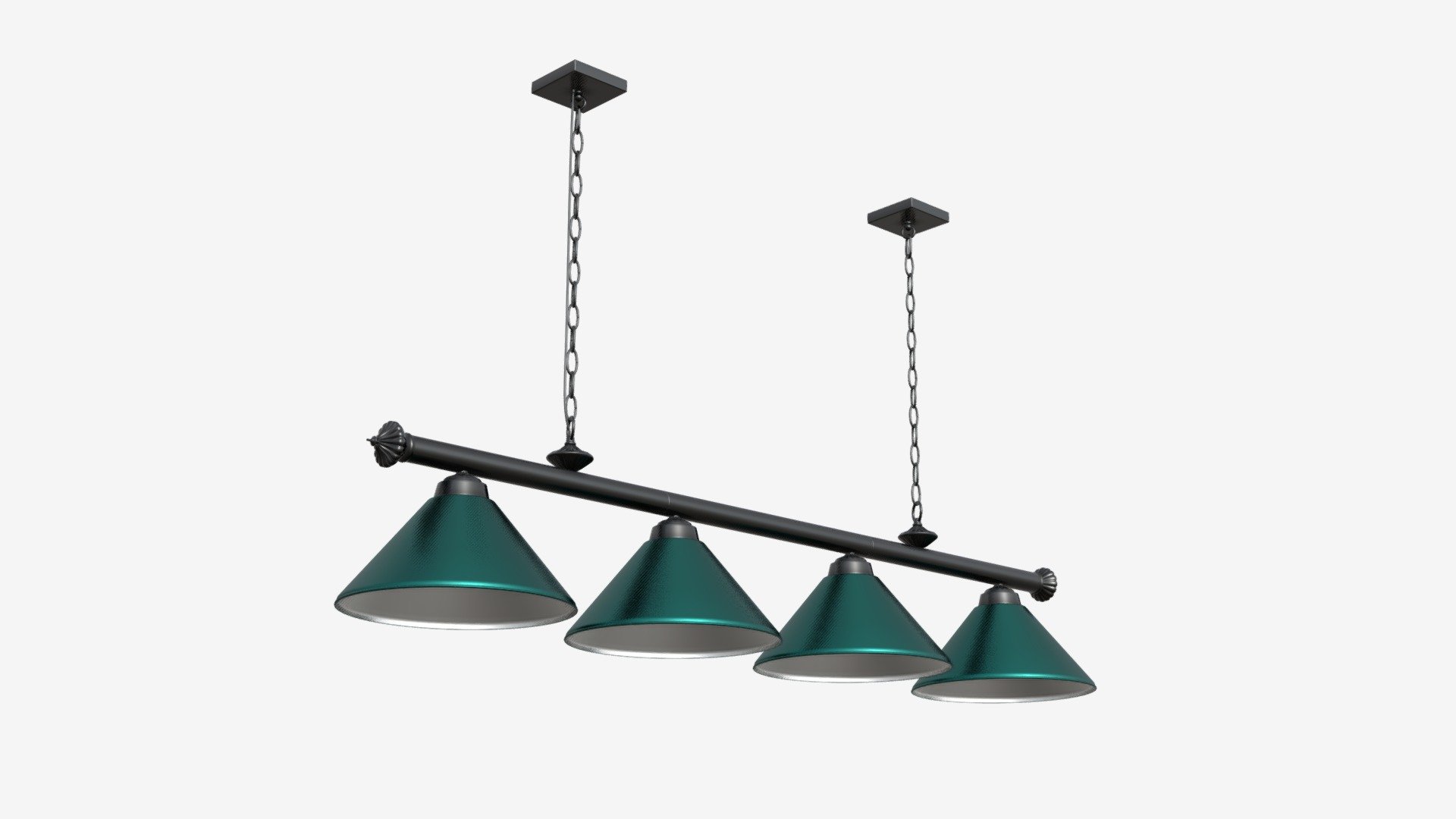 Billiard Hanging 4-light Fixture - Buy Royalty Free 3D model by HQ3DMOD (@AivisAstics) 3d model