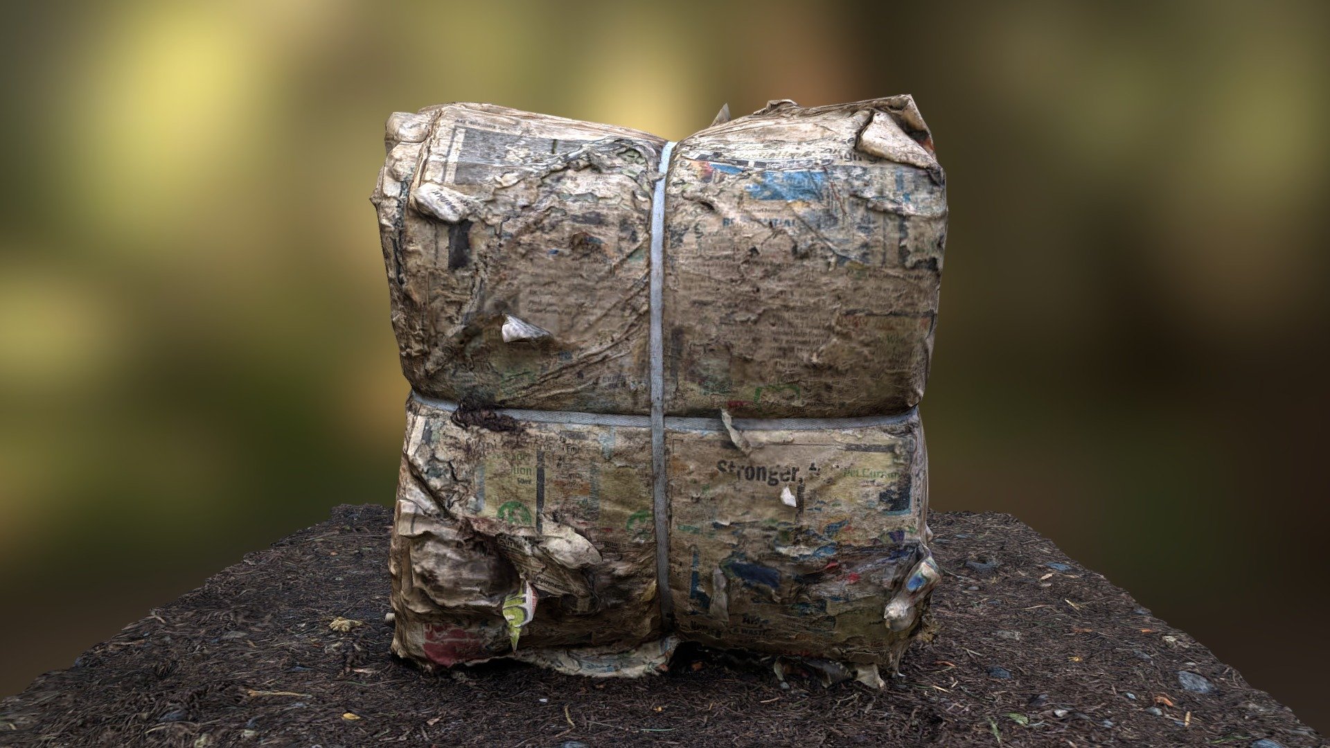 May.26th.2022 Colliery Dam, Nanaimo, BC

A random newspaper stack found at the parking lot near the dam, probably dumped by some kids who were too lazy to do their route&hellip;  I can't say my brothers and I never did that when we were younger.

This is a real sad, wet, stack.

143 images were used to generate the model.
Pictures were taken with my Samsung Pixel 3a
Model was generated and edited with 3Df-Zephyr and Blender - Newspaper stack - 3D model by Matthew Fox (@MatthewJFox) 3d model