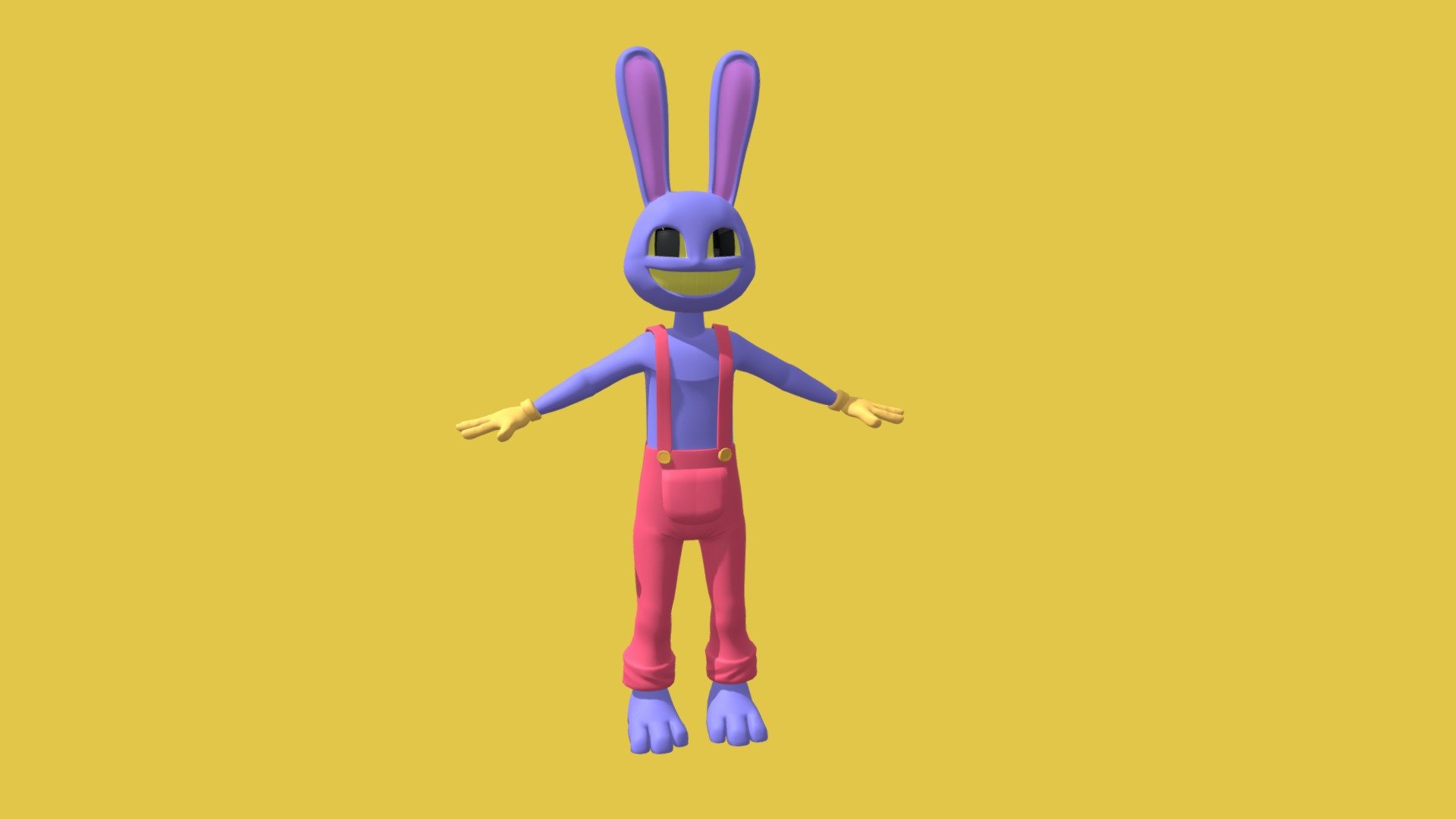 I made Jax from The Amazing Digital Circus for my Youtube Channel https://www.youtube.com/Angeldart3D, there you check the process of Modeling, Texturing and Rigging Also I have used this character to make animations to my tiktok account tiktok.com/angeldart3D - JAX From The Amazing Digital Circus - Fan Art - Buy Royalty Free 3D model by angeldart 3d model