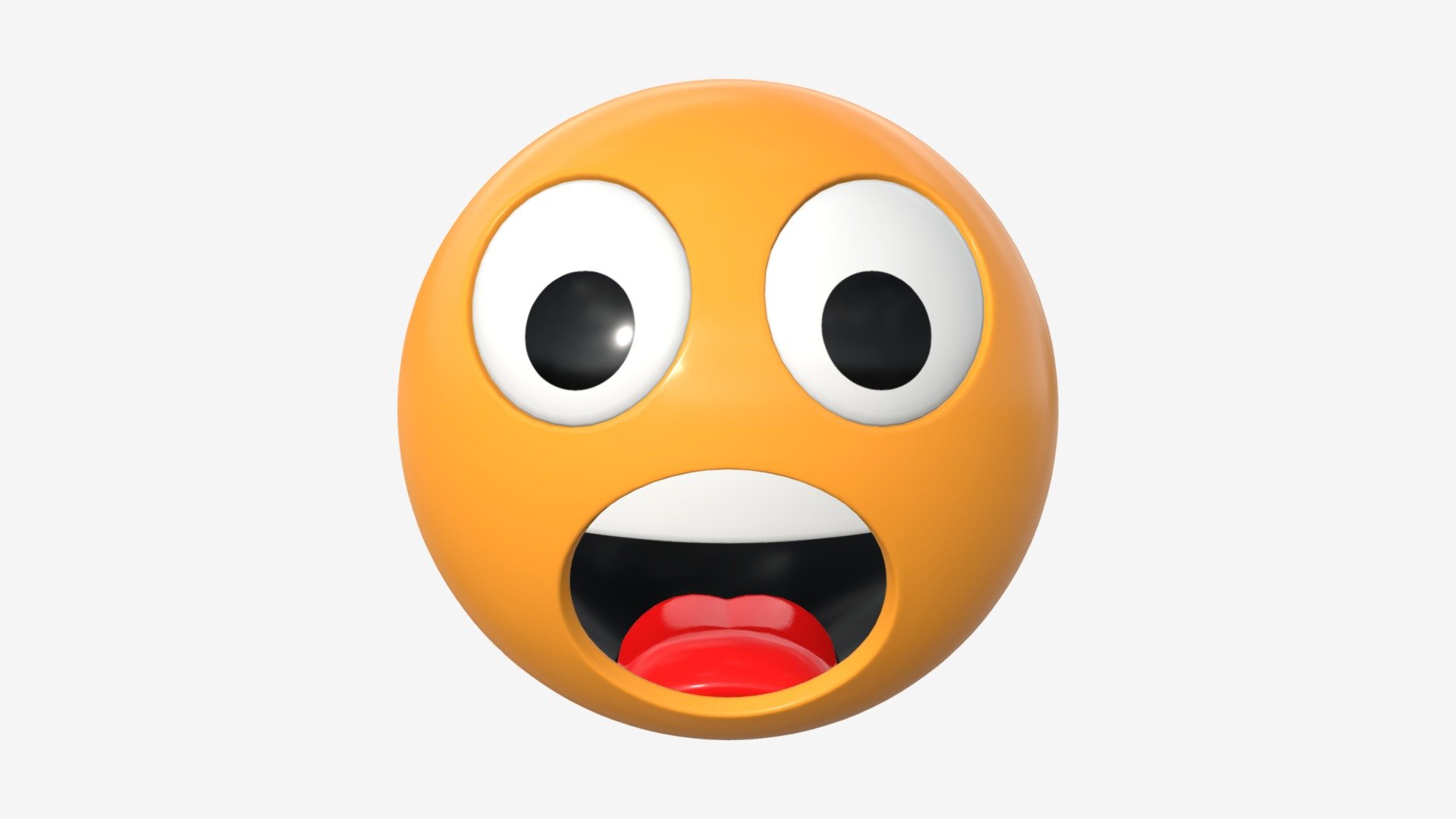 Emoji 026 Astonished with big eyes - Buy Royalty Free 3D model by HQ3DMOD (@AivisAstics) 3d model
