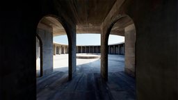 VR Brutalist Arena minimal, underground, bunker, concrete, vr, arena, game, lowpoly