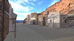 Western town western, town, game-asset, game-model, western-town