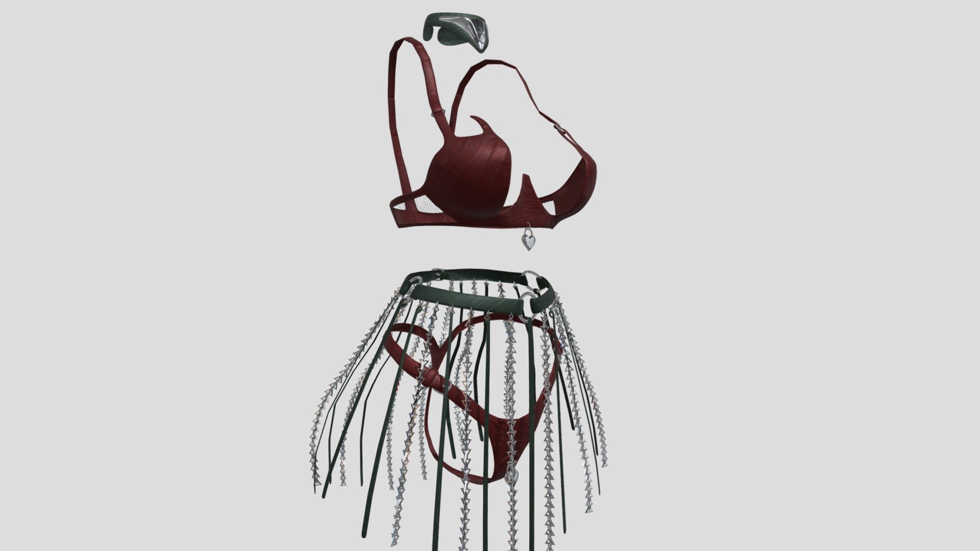 A 3D preview of VapeQ’s Love Locked VRChat asset . This Model is hosted in Sketchfab as a preview render to be embedded into the sales page 3d model