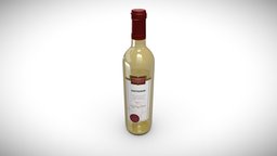 Bottle of Wine Sauvignon 2017 wine, glass, bottle