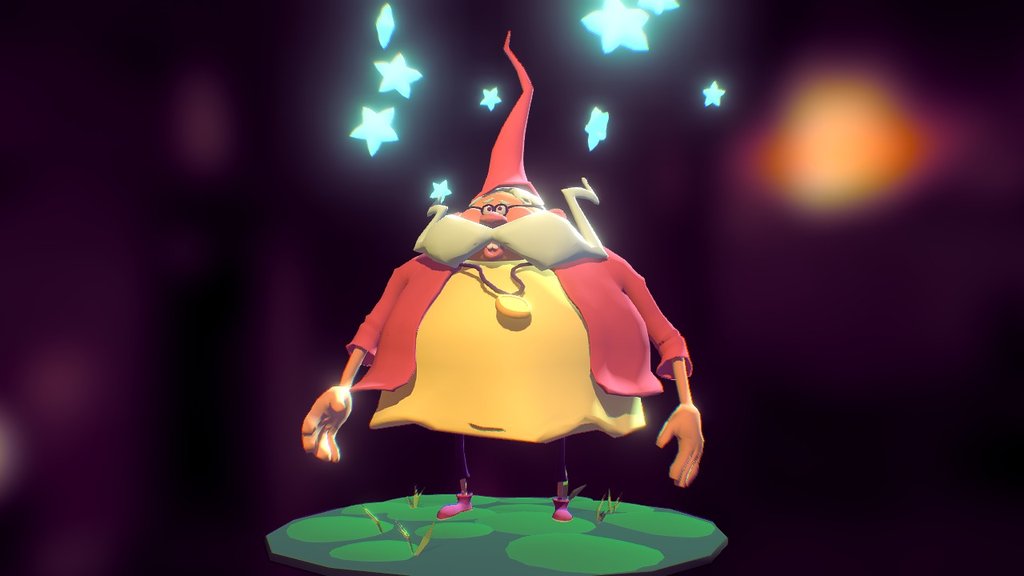 Based on this guy I drew last year. http://tom-monster.tumblr.com/post/122935436306/some-dumb-old-wiz - Wiz Biz - Download Free 3D model by tommonster 3d model