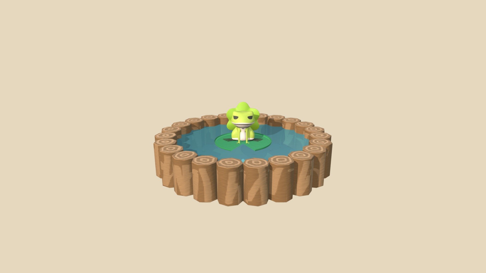 Travel Frog - 3D model by laichongwei 3d model