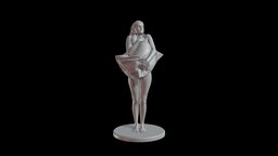 Eve_01-030_figurine cute, standing, , pillow, beauty, natural, bodyscan, figurine, photogrametry, , , woman, sensual, , shy, figurative, scanstudio, hiding, girl, female, cgsculpture
