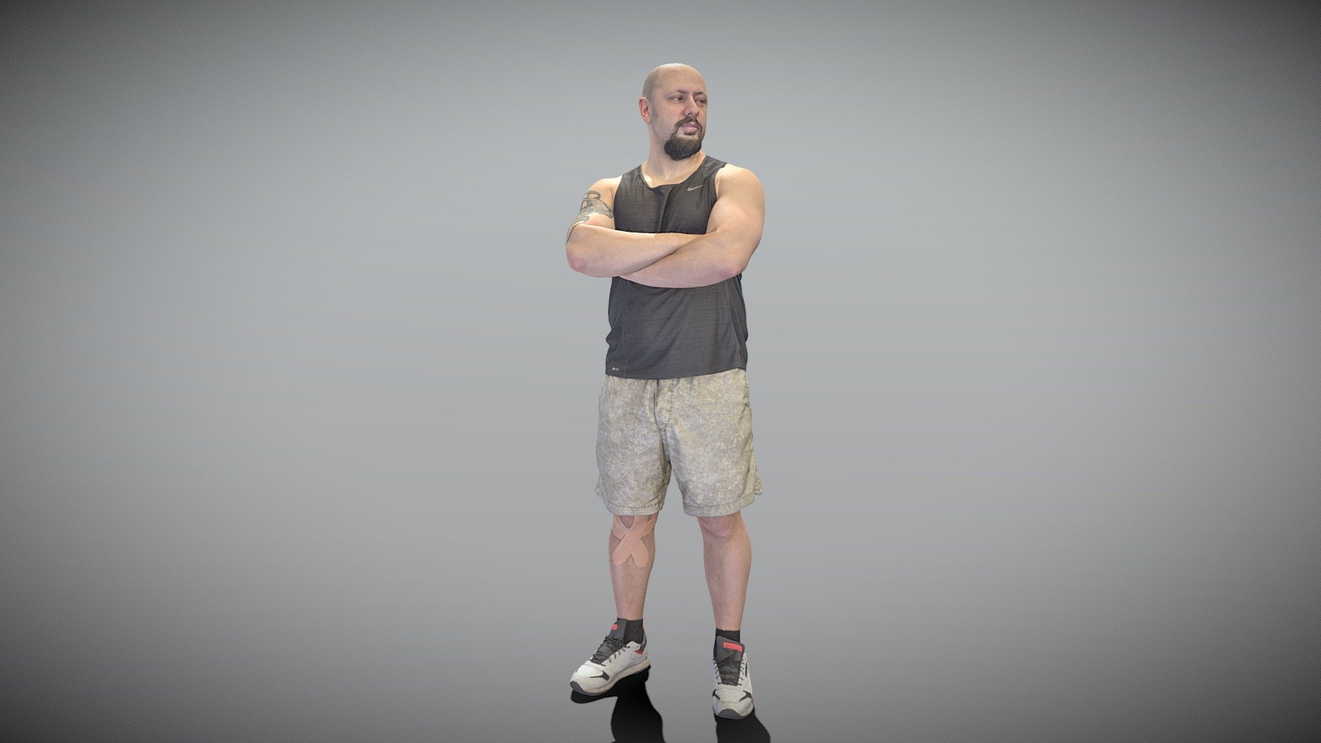 This is a true human size and detailed model of a sporty handsome young man of Caucasian appearance dressed in a sportswear. The model is captured in a casual pose to be perfectly matching to various architectural and product visualizations as a background, mid-sized or close-up character on a sport ground, gym, park, VR/AR content, etc.

Technical specifications:


digital double 3d scan model
150k &amp; 30k triangles | double triangulated
high-poly model (.ztl tool with 5 subdivisions) clean and retopologized automatically via ZRemesher
sufficiently clean
PBR textures 8K resolution: Diffuse, Normal, Specular maps
non-overlapping UV map
no extra plugins are required for this model

Download package includes a Cinema 4D project file with Redshift shader, OBJ, FBX, STL files, which are applicable for 3ds Max, Maya, Unreal Engine, Unity, Blender, etc. All the textures you will find in the “Tex” folder, included into the main archive.

3D EVERYTHING

Stand with Ukraine! - Strong man with crossed arms 389 - Buy Royalty Free 3D model by deep3dstudio 3d model