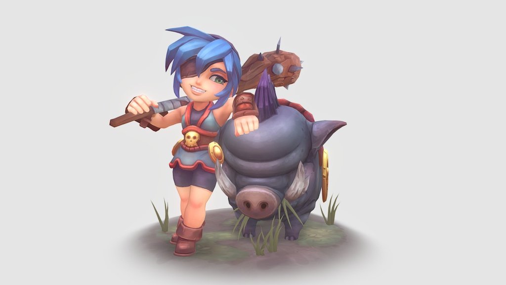 This is the first character out of five for my mini hero diorama scene. Once I'm done making all the characters I will put them together to make one big scene 3d model