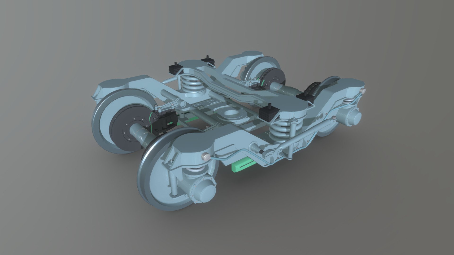 Train Bogie, 
based on 25AN type.
The model is a part of my train car model 3d model