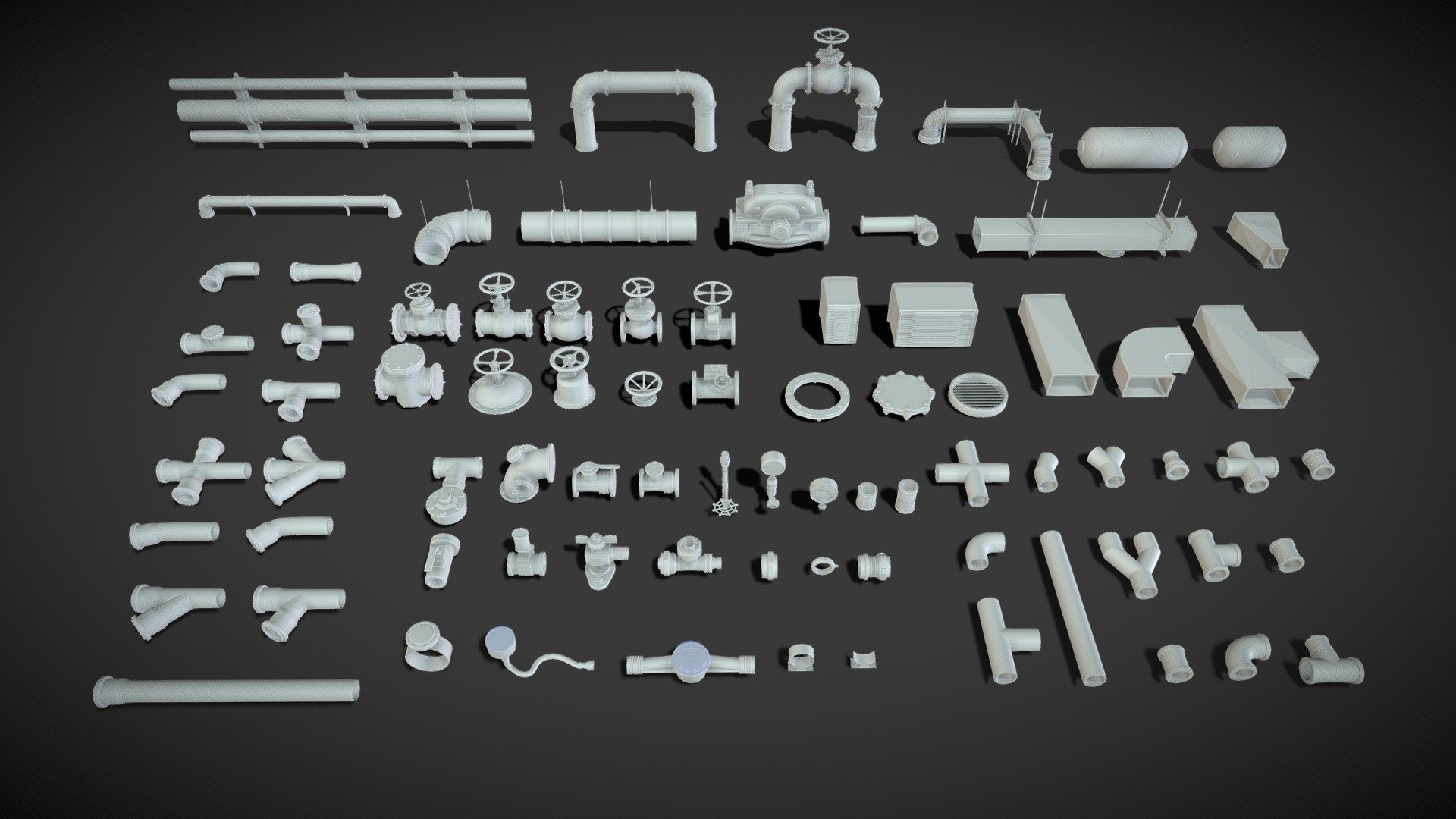 Get pack - https://www.artstation.com/a/15300 - Pipes - 80 pieces - 3D model by 3d.armzep 3d model