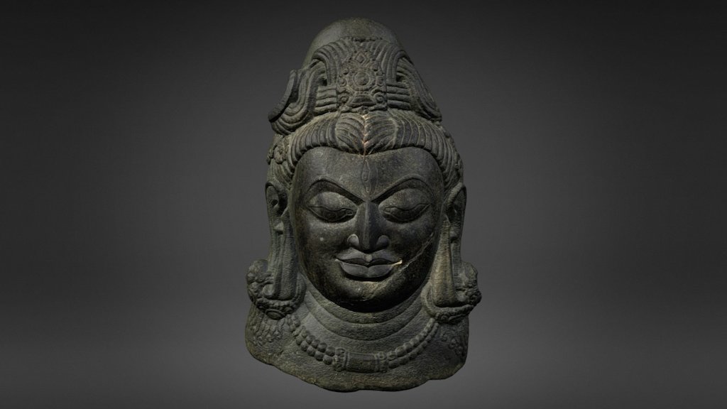 Linga orné du visage du dieu Siva (Ekamukhalinga)

MA5478

Provenance : région de la ville de Gaya ou environs de Gwalior.

PÉRIODE : dynastie Pala-Sena (8e-12e siècle)

Datation : époque pré-pala : fin 7e-début 8e siècles

SITE DE PRODUCTION : Bihar (origine) - provenance incertaine

chlorite

DIMENSIONS : Hauteur : 70 cm

Musée Guimet

L'Agence Photo

This is a light model for web display. For any use of the high quality 3D model, please contact agence.photo@rmngp.fr

© Rmn-GrandPalais–MuséeGuimet/Reproduction 3D Rmn-GP - Linga orné.. 3d model
