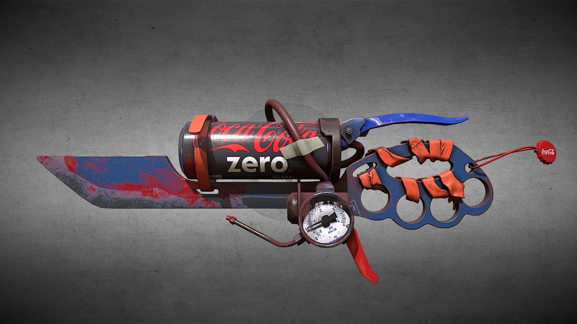 Kinda made after the illustration by https://iwse.artstation.com/ 

Illustration source

Blender+Substance Painter. Feel free to use 3d model
