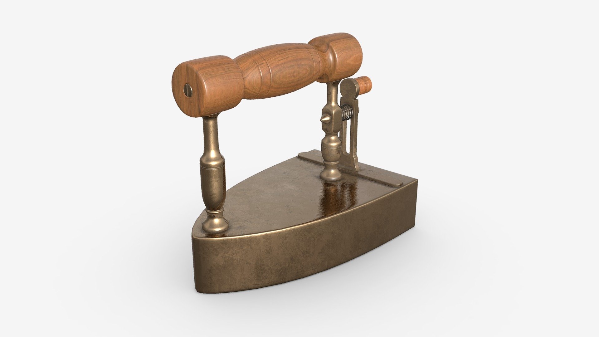 Old Charcoal Iron - Buy Royalty Free 3D model by HQ3DMOD (@AivisAstics) 3d model
