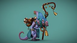 Witch Doctor Lizard skulls, doctor, lizard, blizzard, lizardman, witchdoctor, animalskull, gameart, witch, creature, stylized, fantasy, maxenceburgel