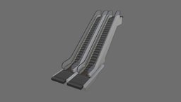 Animated Escalator lift, electronic, subway, mall, escalator, stair, building