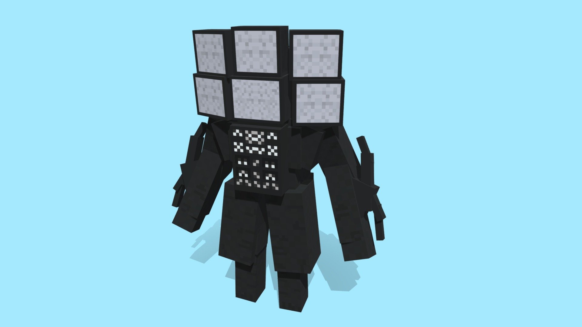 Skibidi Toilet Tvman Multiple - Minecraft

Include the Blockbench project, textures and T-pose default for easy implementation.

Would you like to receive many models each month?

Support me on my Patreon and receive models every week of all my projects for free

https://www.patreon.com/MColeccionista

Do you need more help? Write to me on Instagram and request what you need. I create mods with many models of different themes and current trends,

many more than you will see published here:

https://www.instagram.com/mcoleccionista/ - Skibidi Toilet Tvman Multiple - Minecraft - Buy Royalty Free 3D model by El Coleccionista (@Coleccionista) 3d model