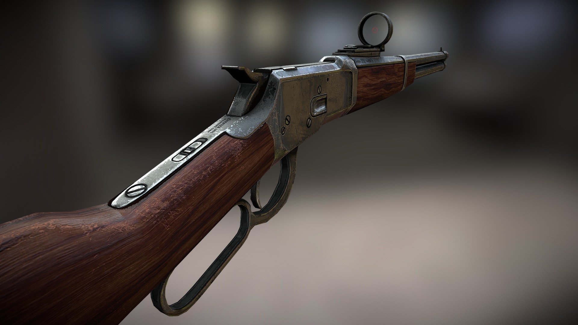 Winchester 1892 was made for the mobile game Wild Hunt for Ten Square Games. Highpoly, retopology and uv-mapping made in Blender, textures in Substance Painter and Photoshop - Winchester 1892 - 3D model by 3dbogi 3d model