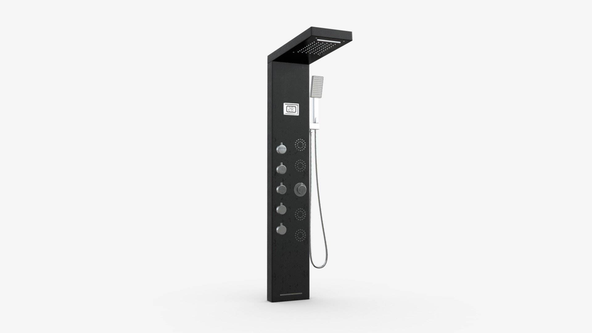 Panel Tower Faucet System With Display 02 - Buy Royalty Free 3D model by HQ3DMOD (@AivisAstics) 3d model