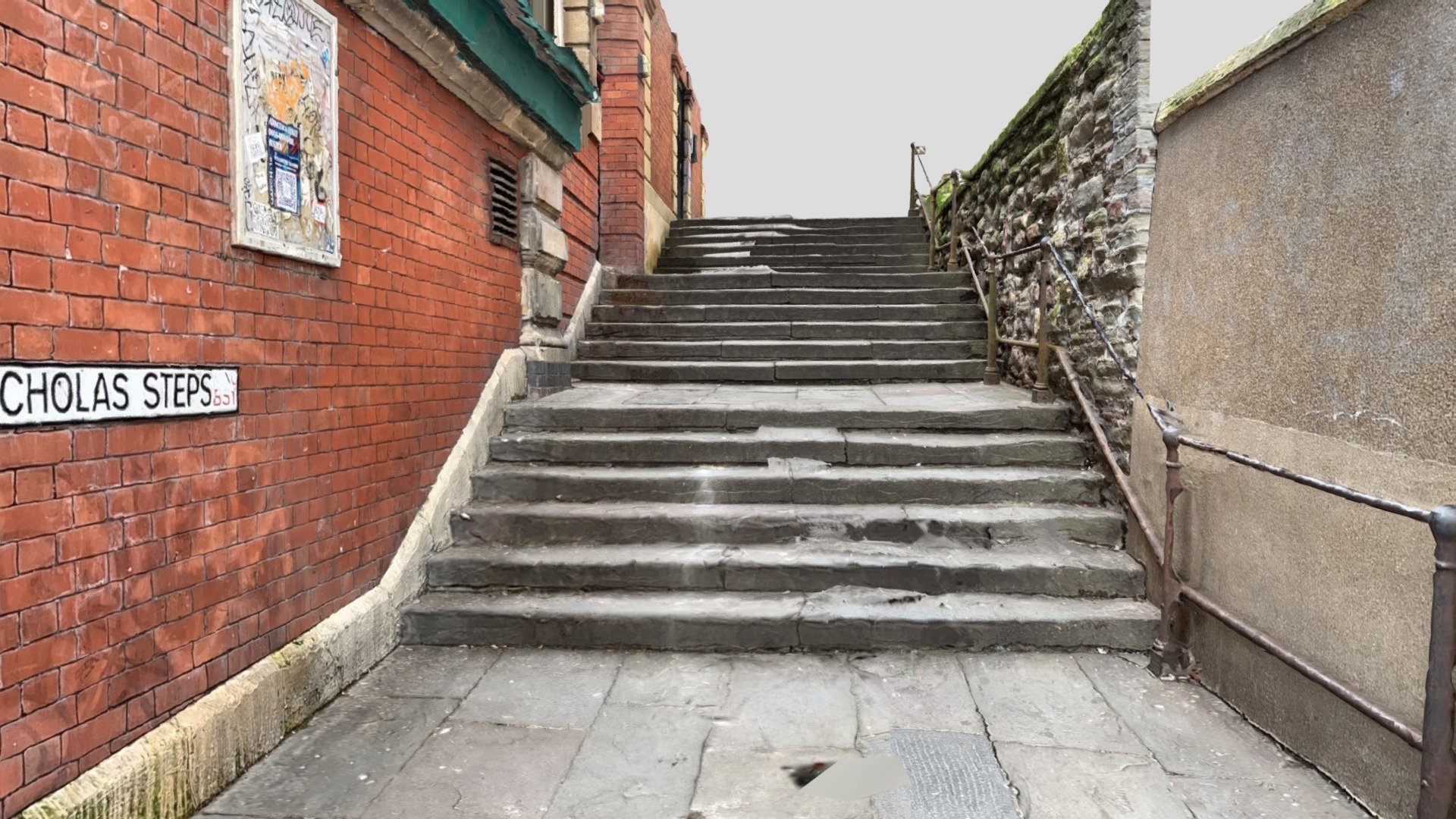 3d photogrammetry scan of st nicks steps in bristol 3d model