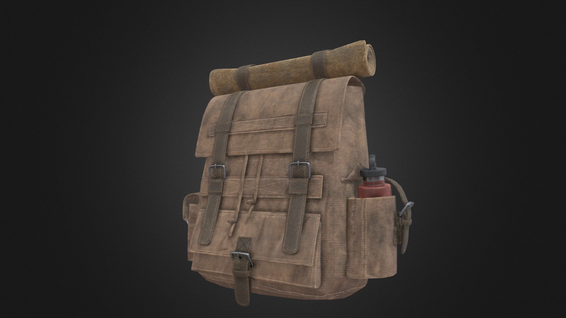 Advanture tourist old backpack - Old Backpack - 3D model by sachin kumar (@kayozz) 3d model
