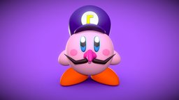 Waluigi Kirby b3d, nintendo, kirby, waluigi, crossover, multiverse, blender