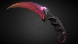 Counter Strike Global Offensive Karambit cs, csgo, counterstrike, karambit, substancepainter, substance
