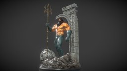 Aquaman lightwave, statue, head, substancepainter, architecture, zbrush, textured, sculpture, sea