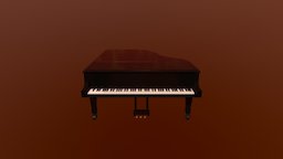Grand Piano ground, quixel, pa, forte, maya, pbr, piano